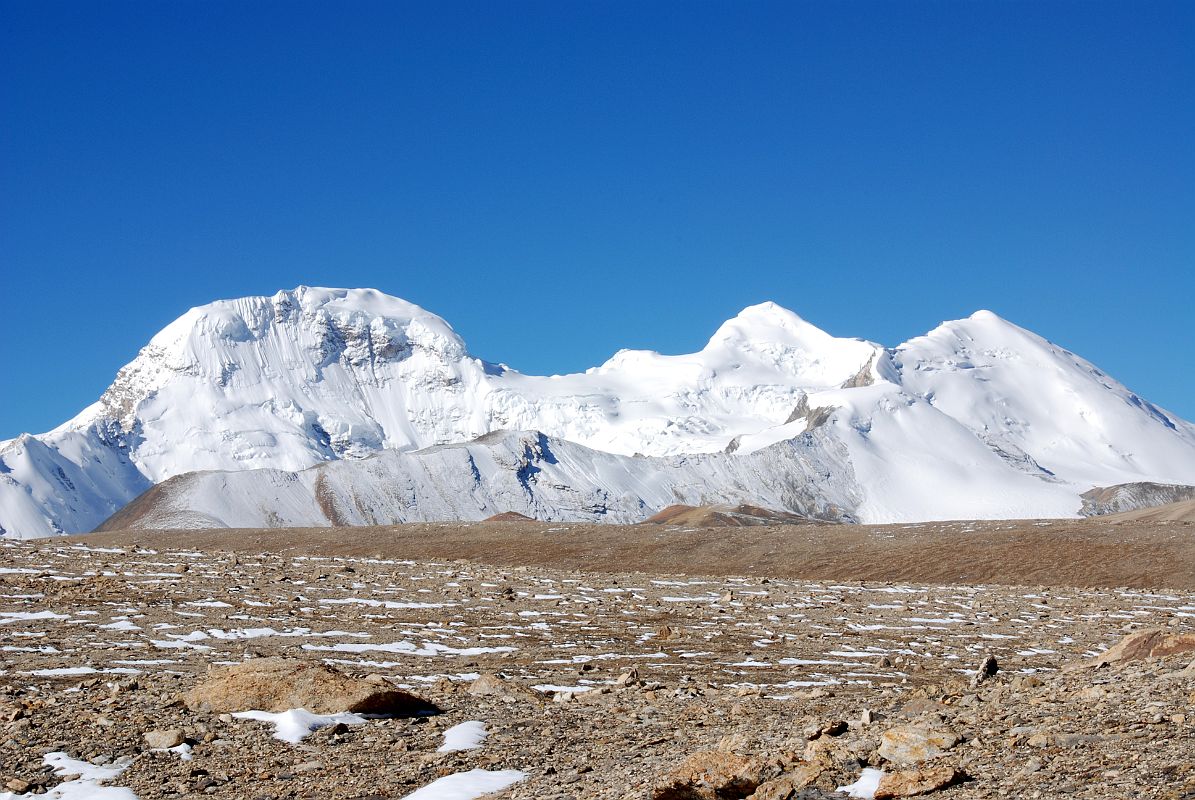 23 Phurephu Ri And Gangphu Ri Nup From Trek Towards Shishapangma North Advanced Base Camp Phurephu Ri (6888m) and Gangphu Ri Nup (6772m) from the trek towards Shishapangma North Advanced Base Camp.